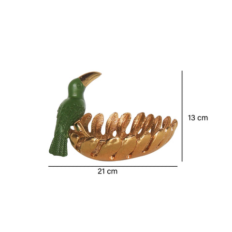 Bandeja tucan Verde oro Etiopia 17x19.5x13 cm