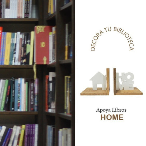 Apoya libros home Blanco 15.9 x 10 x 15.9 cm