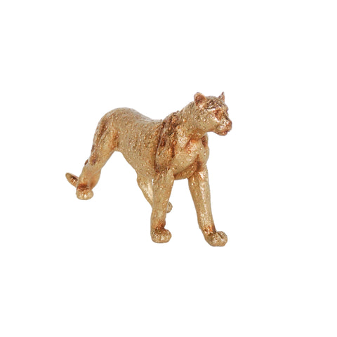 Escultura Leopardo Oro Etiopia 33X7X18 cm