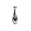 Escultura Gato Plata Dubai 10 x 9 x 33 cm