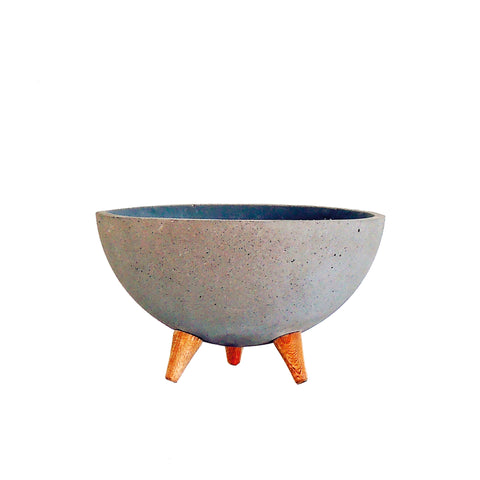 Bowl Patas Cemento Gris Concrete 26.5x15cm